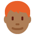 👨🏾‍🦰 man: medium-dark skin tone, red hair display on Twitter